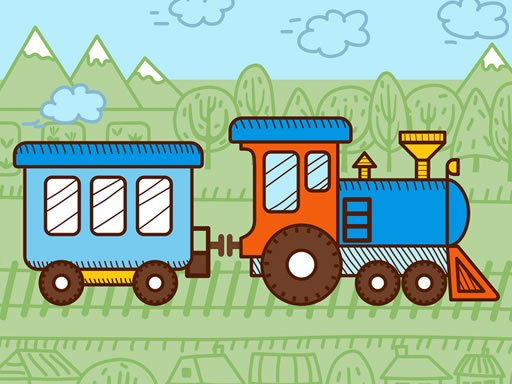 Trains for Kids Coloring Game