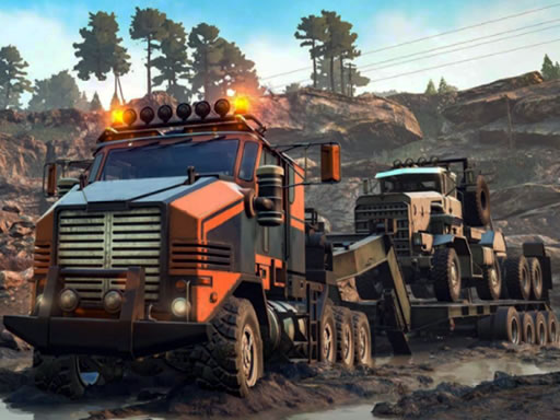 Trucks in Mud Jigsaw Game Image Trucks in Mud Jigsaw Game