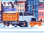 Snow Plow Trucks Jigsaw Game Online